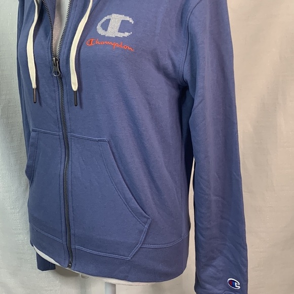 Champion Blue Hooded Zip Up Sweatshirt- NWT - Picture 8 of 16
